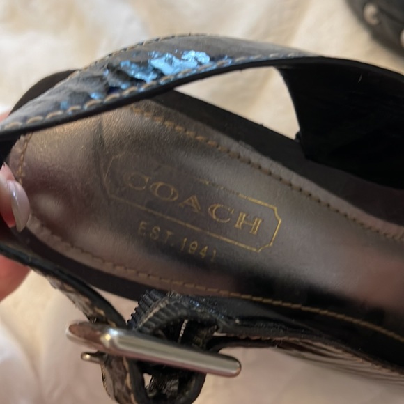 Coach Wedge sling-back heels - Picture 2 of 4